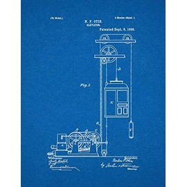 Elevator Patent Print Blueprint (16" x 20") M15670