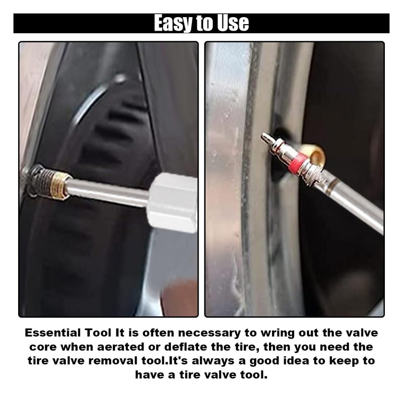 GLSOWEE Valve Core Removal Tool, No Scratch Valve Stem Removal