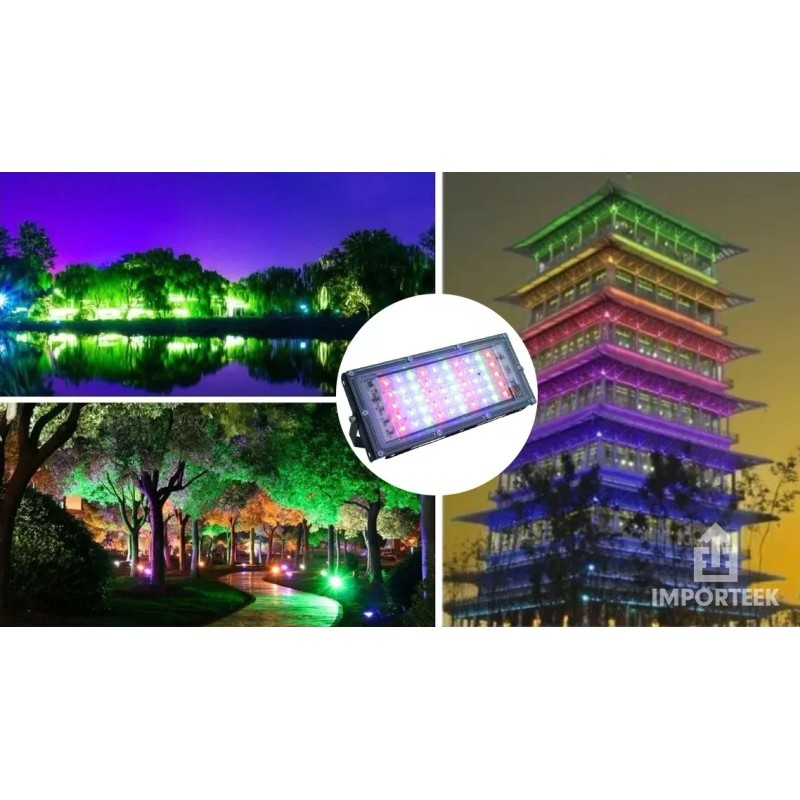 Importeek 10pz Reflector Lampara Led Rgb Iluminacion Color 30w Control