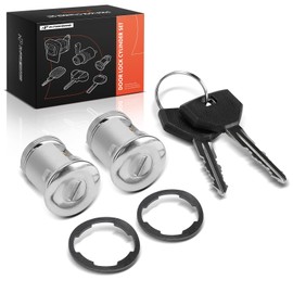 A-Premium Door Lock Cylinder with Key Set Compatible with Jeep Grand Cherokee, Wrangler, Cherokee, CJ5, CJ7, Comanche & Dodge Grand Caravan, Ram 1500 Van & Chrysler Town & Country & Plymouth Breeze