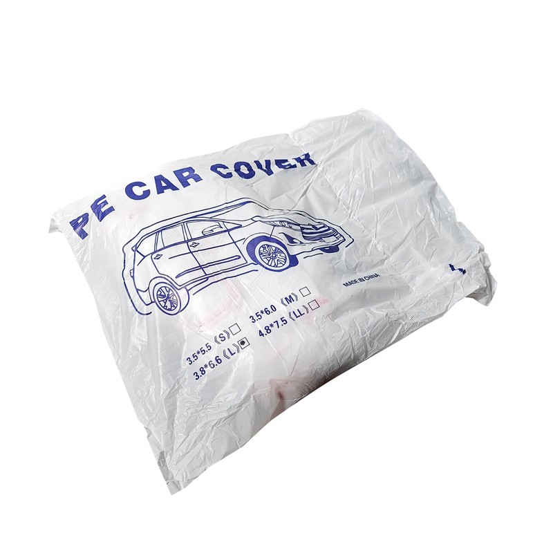 Vroelos 12.5'x21.5' Clear Plastic Disposable Car Protective Cover, Temporary Universal