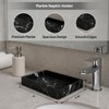 Bey-Berk Ezra Black Zebra Marble Guest Towel Tray – Rectangular