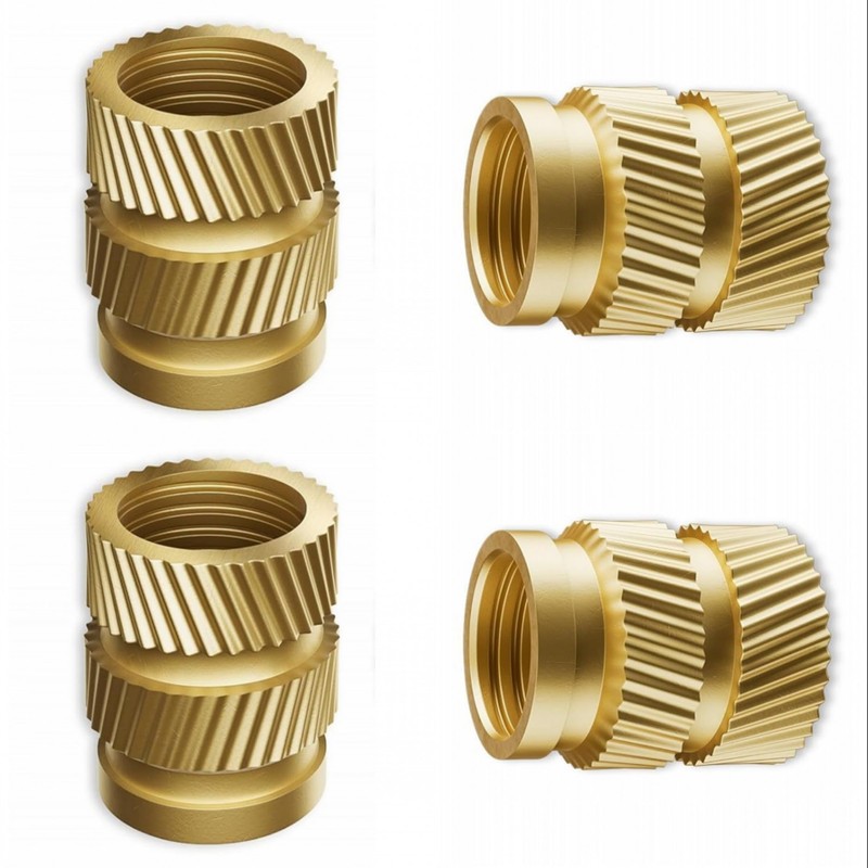100pcs M3 Brass Threaded Inserts, Metric Knurled Nuts, M3x5.7x4.6 Heat