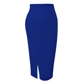 Tapata Women's Office Work Pencil Skirt Stretch High Waist Below Knee Bodycon for Business Casual, Blue, Small