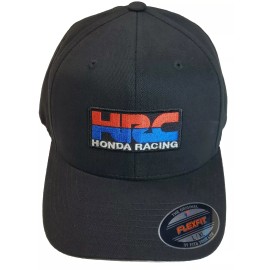 Flexfit HRC Honda Racing Patch Flexfit 6377 Brushed Twill Hat/Black L/XL 7 1/8" - 7 5/8"