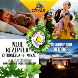 OSKAR Mückenschutz Armband für Kinder, 6 Stück zur Mückenabwehr - Metallic Unicolor - Anti Mücken Set, extrem effektiver Kinder Mückenschutz | Mückenarmband Kinder für Camping, Urlaub & Festival