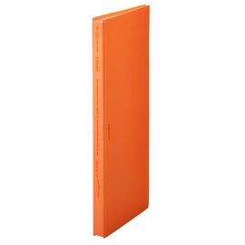 King Jim 5525T-OR Clear File, Hoso, A4, Bi-fold, 25 Sheets, Transparent, Orange