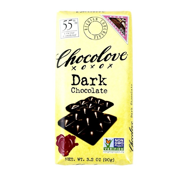 Chocolove Chocolate Bar, 55% Dark, 3.2 Ounce (Pack of 12)