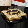 Gold Crystal Glass Ashtray Creative Personality Gift Outer Diameter 15