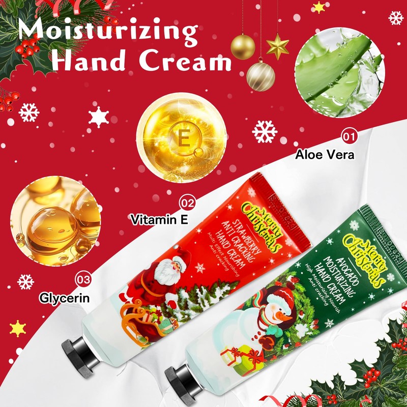 Christmas Hand Cream Gift Set, Mini Hand Cream Women's Gift