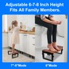 Foldable Toilet Stool-6"&8" Adjustable Height Squatting Pool Stool for Bathroom