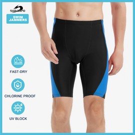SUMARPO Men's Swim Jammers – High-Performance Swim Shorts for Competitive Swimming, Training, and Water Sports Blue