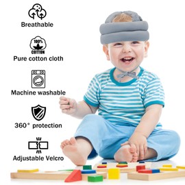 Baby Protective Caps Infant Helmet for Crawling Walking and Playing Soft Cushion, Adjustable Toddler Head Protector Safety Head Guard 1-2 Years Old