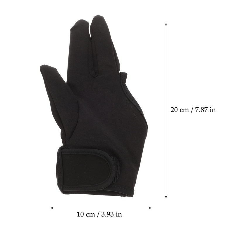 Lurrose Handschuhe, hitzebeständig, hitzebeständig, Salon-Isolation, 3 Finger Handschuhe, Schwarz
