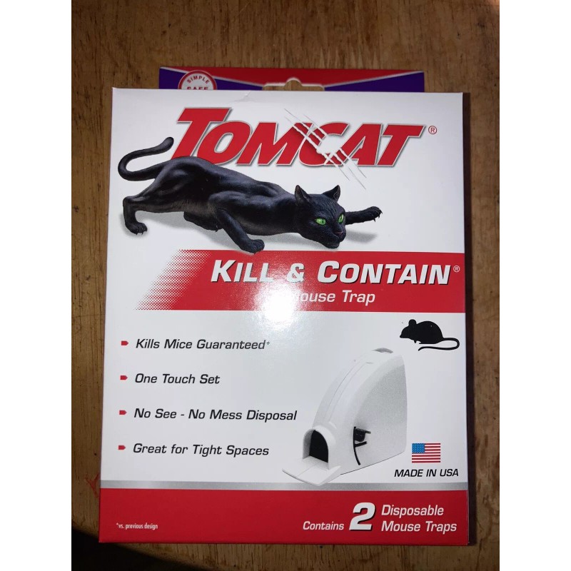 Tomcat Mouse Trap 2 Pack—Kill And Contain Disposable No SEE
