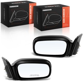 A-Premium Pair (2) Driver and Passenger Side Power Door Mirror - Compatible with Honda Civic 2006 2007 2008 - Non-Heated, Non-Folding Black Outside Rear View Mirror