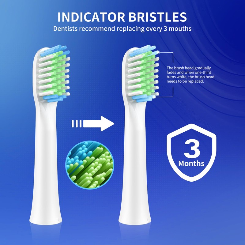 Toolsy 10 Pack Toothbrush Replacement Heads Compatible with Bitvae D2
