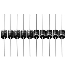 30 Pieces 10SQ045 Schottky Diodes, Barrier Rectifier Diode 15A 45V Diode Axial Schottky Blocking Diodes for Solar Panel (6CM, Black)