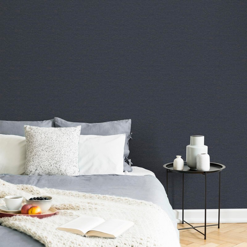 Heritage Texture Navy Wallpaper