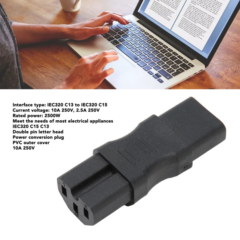4pcs IEC320 C13 to IEC320 C15 Power Adapter Professional Standard