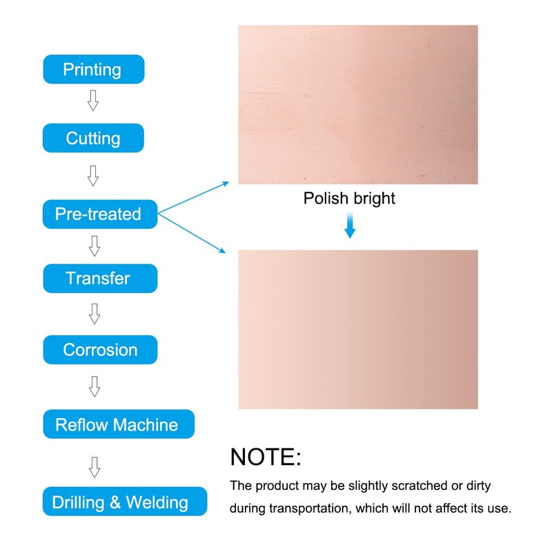 PATIKIL 4x6 inch Double Sided Copper Clad Laminate PCB, 6