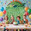 ADARRO 2 Pack Pixel Foil Curtain Backdrop 3.2x6.6 ft, Green