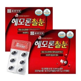Jongkundang Health 종근당 헤모론철분 500mg x 120캡슐 Jongkun Dang Hemoron Iron 500mg x 120 Capsules