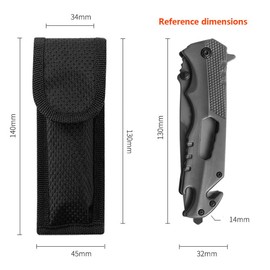 10-PACK Nylon Folding Blade Knife Belt Sheath for Pocket Knives to 5.5" closed