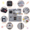 GarveeLife Wooden Play Kitchen, Kids Kitchen Playset with Microwave, Oven,