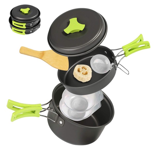 Ballery Camping Cookware, Cookware Set, 8-Piece Cooking Equipment for Outdoor