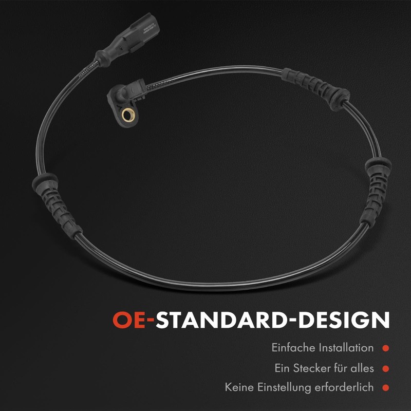Frankberg 2 x ABS Sensor 2-Pin Front Compatible with M.e.g.a.n.e