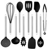 COOK WITH COLOR Silicone Cooking Utensils, Kitchen Utensil Set, Easy