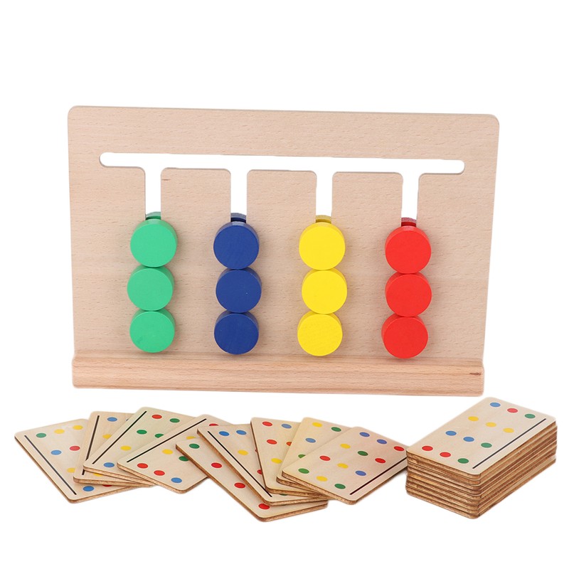 Four Color Game Children Logical Training Toys Wooden Baby Cognitive