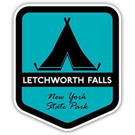 Squiddy Letchworth Falls State Park New York - Vinyl Sticker Decal for Phone, Laptop, Water Bottle (3" high)