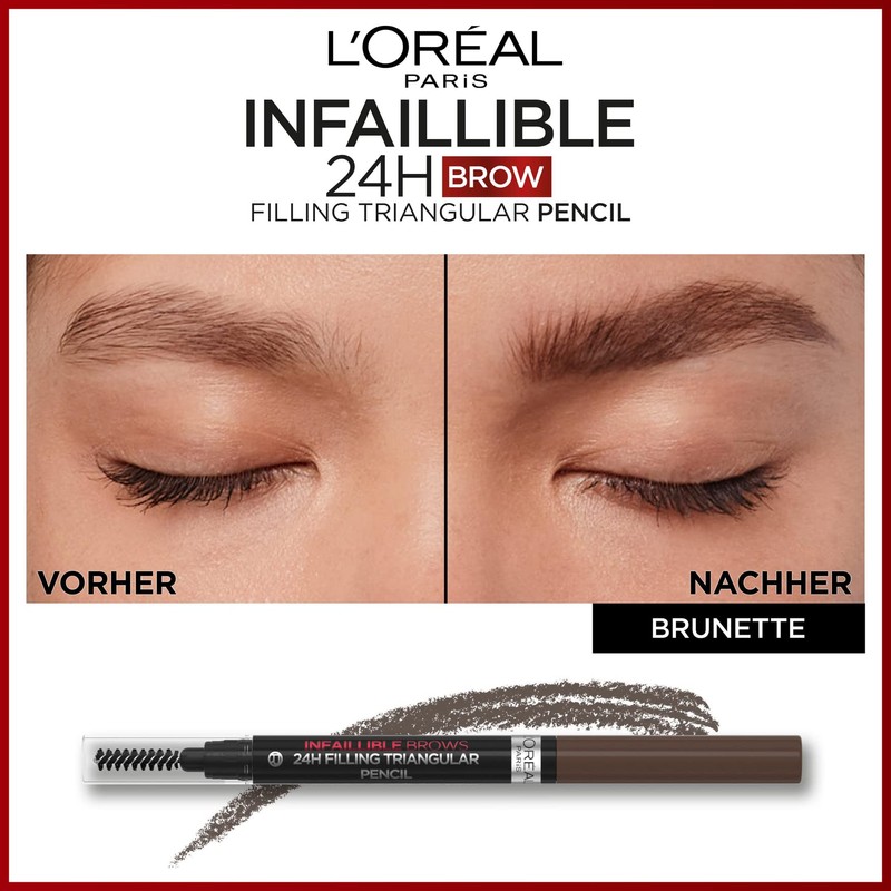 L'Oréal Paris Eyebrow Pencil with Rotating Triangle Tip for Defined