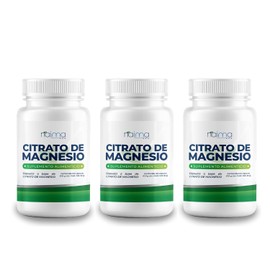 NAIMA Kit 3 Frascos de Citrato de Magnesio 500 mg | 100 Cápsulas | Pure Magnesium Citrate | Suplemento Puro y de Alta Absorción | Ingredientes Naturales | Sin Aditivos | Energía y Vitalidad General