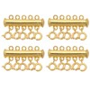 QUARKZMAN Layering Chain Clasp Chain Connector 4 Pieces 5 Strands