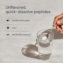 Blueprint Bryan Johnson Péptidos de colágeno hidrolizados en polvo colágeno tipo I, II y III para mujeres y hombres. Suplemento proteico sin sabor... 