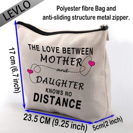 LEVLO Mother Makeup Bags Gift for Mom The Love Between Mother and Daughter Makeup Bags Mom Daughter Makeup Bags Gift, Mother and Daughter