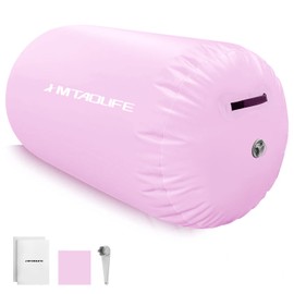 Gymnastics Air Roller Air Barrel, Inflatable Tumble Roller Mat, Air Roller Gymnastics Barrel Kids Back Somersault Backbend Trainer for Yoga Training Cheerleading Home Use