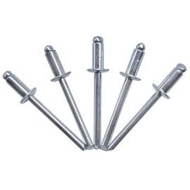 (Pack of 100 pcs) Blind Rivets 5.0 x 8 mm, Open Dome Head, Pop Rivets, DIN 7337, Steel Rivet and Steel Mandrel (100, 5.0 x 8 mm)