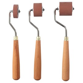 Uniquer 3 Pcs Rubber Brayer Roller, Comfort Grip for Anti Skid Tape Construction Tools, Print, Craft Stamping Brayers