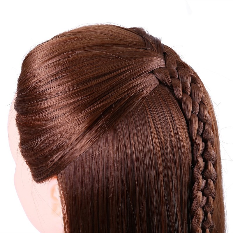 Hair Training Head, Heat Resistant Mannequin Wig Cosmetology Doll Head