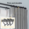 30 Pcs of 1.25 Inch Black Drapery Curtain Ring, Eau
