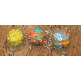 Unbranded 3 Pop It Fidget Toys Ball Squishy Sensory Play, Stress Relief AMONG US Keychain