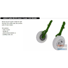 Eduard EDU648218 1:48 Eduard Spitfire Mk.XVI Wheels 3 Spoke (EDU kit)