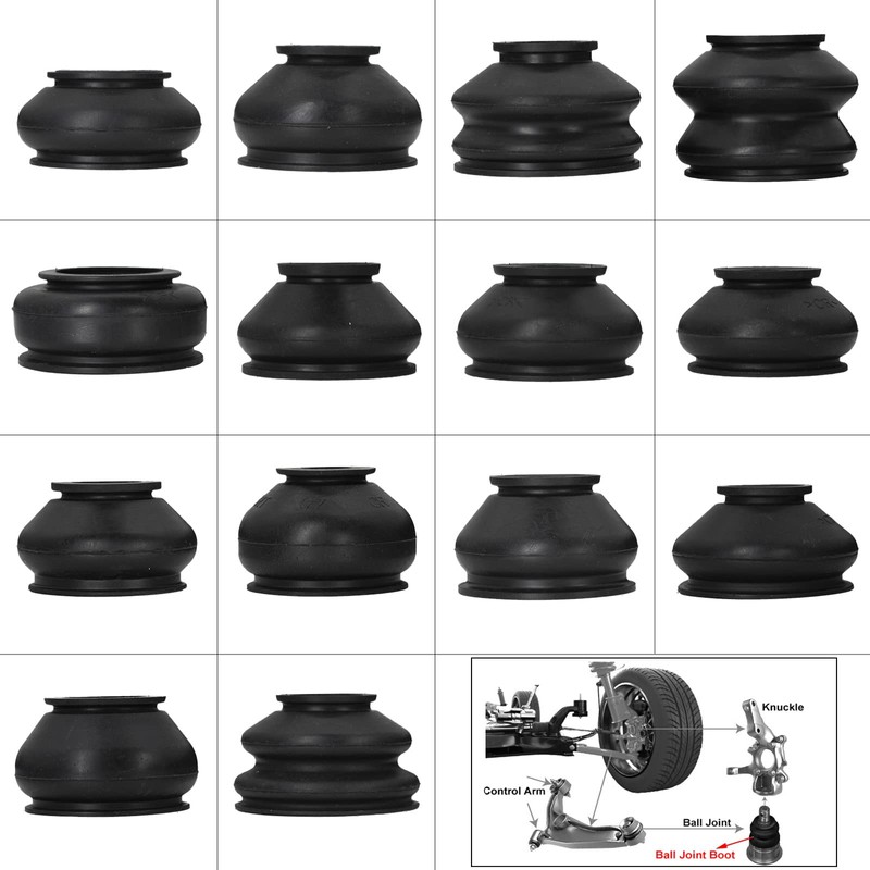 Ball Joint Boot,14 Pcs Universal Multipack Ball Joint Rubber Dust