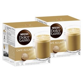 Nescafé Dolce Gusto Café au lait, Pack of 2, 2 x 16 Capsules