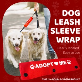 Adopt Me Pet Leash for Dogs, Funny Dog Leash Wrap for Pet Dog Lovers Owners Gift (Red)