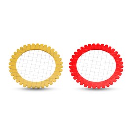 Egg Dicer for Hard Boiled Eggs 2 Pcs - Manual Potato, Carrot & Egg Salad Chopper Grid - Plastic Egg Chopper for Hard Boiled Eggs and Vegetables with Wire Stainless Steel